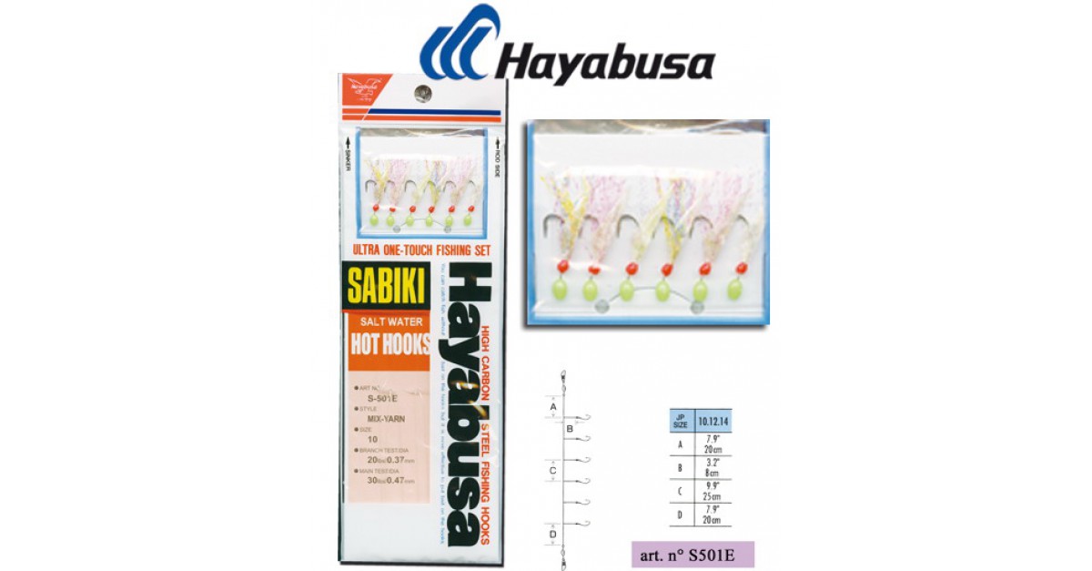 Hayabusa Sabiki Fishing Set, Mix-Yarn